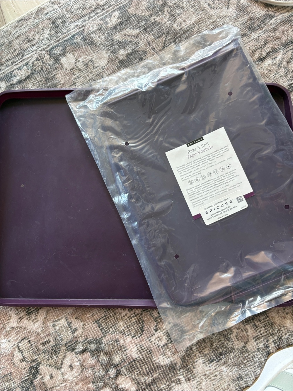 The Pampered Chef Purple Bake & Roll Silicone Baking Mat